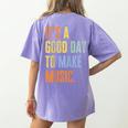 It's A Good Day To Make Music Music Lover Teacher Women's Comfort Colors T-Shirt Back Print Violet It's A Good Day To Make Music Music Lover Teacher Women's Comfort Colors T-Shirt Back Print Violet
