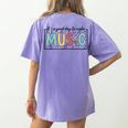 It's A Good Day To Make Music Musician Music Teacher Women's Comfort Colors T-Shirt Back Print Violet
