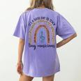 Its A Good Day To Teach Tiny Musicians Music Teacher Rainbow Women's Comfort Colors T-Shirt Back Print Violet