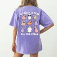 It’s Okay To Feel All The Feels Special Ed Teacher Halloween Women's Comfort Colors T-Shirt Back Print Violet