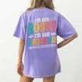 I´m Not Bossy I´m The Teacher Graduation Men Women Women's Comfort Colors T-Shirt Back Print Violet