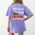 Jolliest Bunch Of Teachers This Side Of The Hallway Xmas PJ Women's Comfort Colors T-Shirt Back Print Violet Jolliest Bunch Of Teachers This Side Of The Hallway Xmas PJ Women's Comfort Colors T-Shirt Back Print Violet