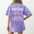 Just Kidding I Chase Toddlers Daycare Provider Nanny Teacher Women's Comfort Colors T-Shirt Back Print Violet Just Kidding I Chase Toddlers Daycare Provider Nanny Teacher Women's Comfort Colors T-Shirt Back Print Violet