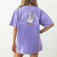 Just A Silly Goose Teaching Math Teacher Back To School Women's Comfort Colors T-Shirt Back Print Violet