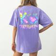 K Is For Kindergarten Teacher Tie Dye Back To School Kinder Women's Comfort Colors T-Shirt Back Print Violet