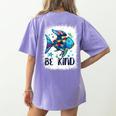 Be Kind Rainbow Fish Teacher Life Back To School Teaching Men Women Women's Comfort Colors T-Shirt Back Print Violet Be Kind Rainbow Fish Teacher Life Back To School Teaching Men Women Women's Comfort Colors T-Shirt Back Print Violet