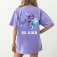Be Kind Rainbow Fish Teacher Life Teaching Back To School Women's Comfort Colors T-Shirt Back Print Violet Be Kind Rainbow Fish Teacher Life Teaching Back To School Women's Comfort Colors T-Shirt Back Print Violet