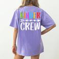 Kinder Crew Shirt Kindergarten Boy Girl Student Teacher Women's Comfort Colors T-Shirt Back Print Violet Kinder Crew Shirt Kindergarten Boy Girl Student Teacher Women's Comfort Colors T-Shirt Back Print Violet