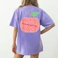 Kindergarten Apple Word Art For Teachers & Students Women's Comfort Colors T-Shirt Back Print Violet Kindergarten Apple Word Art For Teachers & Students Women's Comfort Colors T-Shirt Back Print Violet