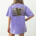 Kindergarten Camo Camouflage Boy Teacher Back To School Women's Comfort Colors T-Shirt Back Print Violet