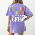 Kindergarten Crew Shirt Kinder Crew Teacher Boy Girl Women's Comfort Colors T-Shirt Back Print Violet