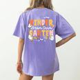 Kindergarten Dream Ghost Team Fall Halloween Spooky Teachers Women's Comfort Colors T-Shirt Back Print Violet
