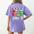 Kindergarten ELF Squad Christmas ELF Student Teacher Men Women Kids Women's Comfort Colors T-Shirt Back Print Violet