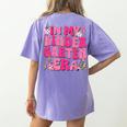 In My Kindergarten Era Girl Back To School Kinder Teacher Women's Comfort Colors T-Shirt Back Print Violet