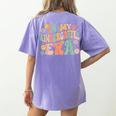 In My Kindergarten Era Retro Back To School Teacher Student Women's Comfort Colors T-Shirt Back Print Violet