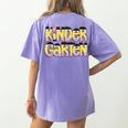 Kindergarten Pencil First Day Of School Teacher Toddler Kids Women's Comfort Colors T-Shirt Back Print Violet Kindergarten Pencil First Day Of School Teacher Toddler Kids Women's Comfort Colors T-Shirt Back Print Violet