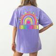 Kindergarten Rainbow Girls Boys Teacher Team Kinder Squad Women's Comfort Colors T-Shirt Back Print Violet Kindergarten Rainbow Girls Boys Teacher Team Kinder Squad Women's Comfort Colors T-Shirt Back Print Violet