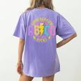 Kindergarten Rocks ABCD Back To School Rock Teacher Women's Comfort Colors T-Shirt Back Print Violet
