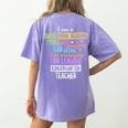I Am A Kindergarten Teacher Shirt Creative Women's Comfort Colors T-Shirt Back Print Violet