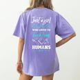 Kindergarten Teacher Shirt Humor Preschool Teacher Women's Comfort Colors T-Shirt Back Print Violet
