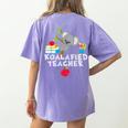 Koalafied Teacher Proud School Teacher Koala Cute T-Shirt Women's Comfort Colors T-Shirt Back Print Violet Koalafied Teacher Proud School Teacher Koala Cute T-Shirt Women's Comfort Colors T-Shirt Back Print Violet
