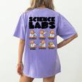 Labrador Retriever Science Labs Dog Lover Teacher Women's Comfort Colors T-Shirt Back Print Violet