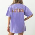 Latina Teacher Maestra Educated & Latino Teachers Women Women's Comfort Colors T-Shirt Back Print Violet