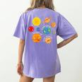 Learning Is Out Of This World Science Teacher Planets Women's Comfort Colors T-Shirt Back Print Violet