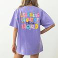 Learning Is Out Of This World Solar System Science Teacher Women's Comfort Colors T-Shirt Back Print Violet