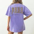 Leopard Paraprofessional Back To School Para Squad Teacher Women's Comfort Colors T-Shirt Back Print Violet Leopard Paraprofessional Back To School Para Squad Teacher Women's Comfort Colors T-Shirt Back Print Violet