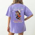 Let's Eat Kids Grammar Werewolf Halloween Teacher Women's Comfort Colors T-Shirt Back Print Violet Let's Eat Kids Grammar Werewolf Halloween Teacher Women's Comfort Colors T-Shirt Back Print Violet