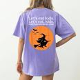 Let's Eat Kids Punctuation Saves Live Witch Grammar Teacher Women's Comfort Colors T-Shirt Back Print Violet Let's Eat Kids Punctuation Saves Live Witch Grammar Teacher Women's Comfort Colors T-Shirt Back Print Violet
