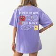 Letter Of The Week Ff Sight Word Teacher Squad Women's Comfort Colors T-Shirt Back Print Violet