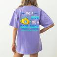 Librarian Teacher Dive Into A Good Book Reading Premium Tri-Blend Women's Comfort Colors T-Shirt Back Print Violet