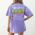 Can I Lick It Periodic Table Chart Science Teacher Cool Meme Women's Comfort Colors T-Shirt Back Print Violet Can I Lick It Periodic Table Chart Science Teacher Cool Meme Women's Comfort Colors T-Shirt Back Print Violet