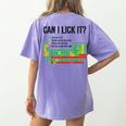 Can I Lick It Periodic Table Chart Science Teacher Women's Comfort Colors T-Shirt Back Print Violet Can I Lick It Periodic Table Chart Science Teacher Women's Comfort Colors T-Shirt Back Print Violet