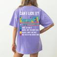 Can I Lick It Periodic Table Of Elements Science Teacher Women's Comfort Colors T-Shirt Back Print Violet Can I Lick It Periodic Table Of Elements Science Teacher Women's Comfort Colors T-Shirt Back Print Violet