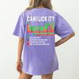 Can I Lick It Periodic Table Science Teacher Boy And Girls Women's Comfort Colors T-Shirt Back Print Violet Can I Lick It Periodic Table Science Teacher Boy And Girls Women's Comfort Colors T-Shirt Back Print Violet
