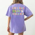 Life Is Hard Visuals Help Special Education SPED Teacher Women's Comfort Colors T-Shirt Back Print Violet