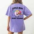 Little Miss Music Teacher Music Teacher Team Women's Comfort Colors T-Shirt Back Print Violet Little Miss Music Teacher Music Teacher Team Women's Comfort Colors T-Shirt Back Print Violet