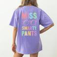 Little MISS SMARTY PANTS School Grad Teacher Last Day Women's Comfort Colors T-Shirt Back Print Violet Little MISS SMARTY PANTS School Grad Teacher Last Day Women's Comfort Colors T-Shirt Back Print Violet