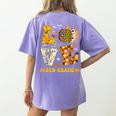 LOVE 3rd Grade Pumpkin Teacher Student Halloween Costume Women's Comfort Colors T-Shirt Back Print Violet LOVE 3rd Grade Pumpkin Teacher Student Halloween Costume Women's Comfort Colors T-Shirt Back Print Violet