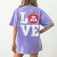 LOVE Apple 3rd Grade Teacher Student School Women's Comfort Colors T-Shirt Back Print Violet LOVE Apple 3rd Grade Teacher Student School Women's Comfort Colors T-Shirt Back Print Violet