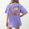 I Love Art Artist Painter Colorful Painting Art Teacher Women's Comfort Colors T-Shirt Back Print Violet