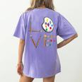 Love Art For Artist Art Teacher Women's Comfort Colors T-Shirt Back Print Violet Love Art For Artist Art Teacher Women's Comfort Colors T-Shirt Back Print Violet