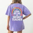 I Love Bee-Ing An Infant Teacher Toddler Teaching Women's Comfort Colors T-Shirt Back Print Violet I Love Bee-Ing An Infant Teacher Toddler Teaching Women's Comfort Colors T-Shirt Back Print Violet