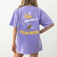 I Love Bee-Ing A Teacher Honey Bee Job Profession Women's Comfort Colors T-Shirt Back Print Violet I Love Bee-Ing A Teacher Honey Bee Job Profession Women's Comfort Colors T-Shirt Back Print Violet