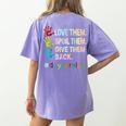 Love Daycare Provider Childcare Teacher Tie Dye Women's Comfort Colors T-Shirt Back Print Violet Love Daycare Provider Childcare Teacher Tie Dye Women's Comfort Colors T-Shirt Back Print Violet