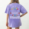 I Love My Job For All The Little Reasons Kid Daycare Teacher Women's Comfort Colors T-Shirt Back Print Violet