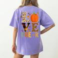Love Pre-k Teacher Shirts Autumn Fall Pumpkin Fall Leopard Women's Comfort Colors T-Shirt Back Print Violet Love Pre-k Teacher Shirts Autumn Fall Pumpkin Fall Leopard Women's Comfort Colors T-Shirt Back Print Violet